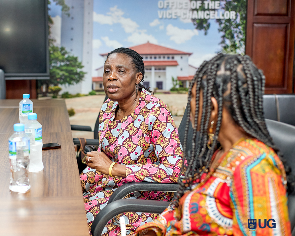 H.E. Amma Adomaa Twum-Amoah speaking during the meeting with the VC