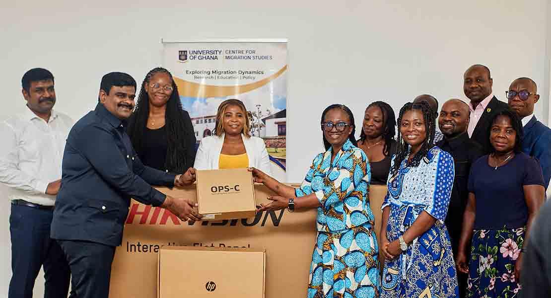 Kingdom Exim Group Donates Interactive Flat Panel and Computers to Centre for Migration Studies